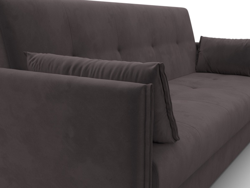 Диван-книжка Лига-018, Велюр, SEVEN 727 коричневый