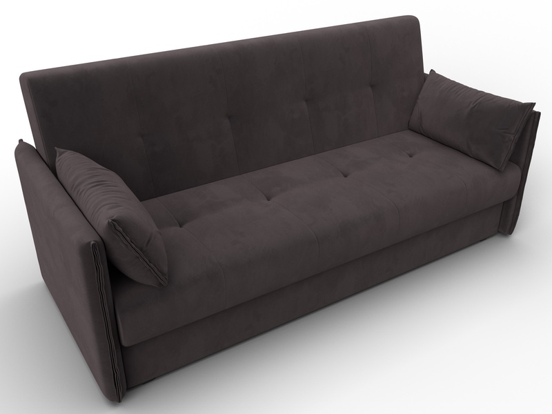 Диван-книжка Лига-018, Велюр, SEVEN 727 коричневый