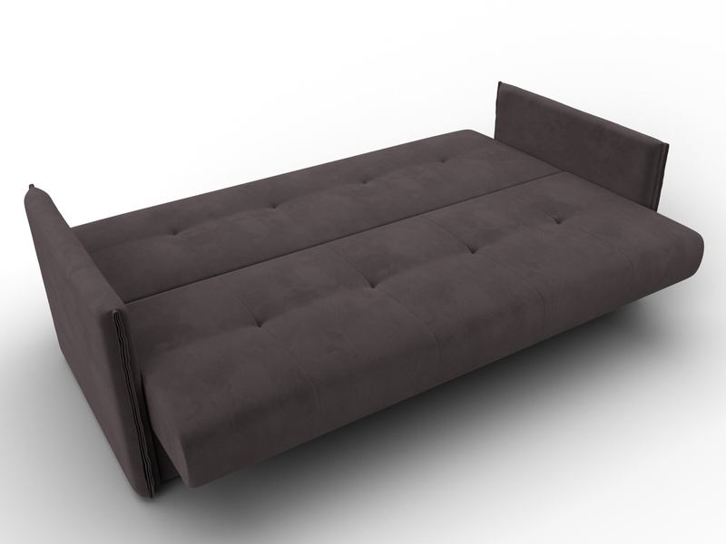 Диван-книжка Лига-018, Велюр, SEVEN 727 коричневый