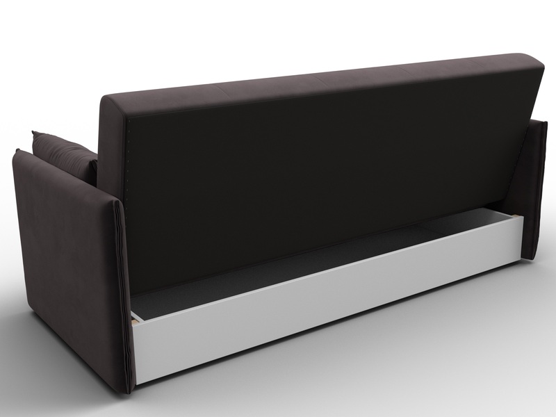 Диван-книжка Лига-018, Велюр, SEVEN 727 коричневый