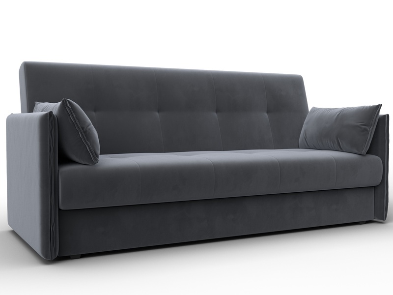 Диван-книжка Лига-018, Велюр, SEVEN 17 серый