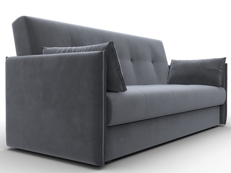 Диван-книжка Лига-018, Велюр, SEVEN 17 серый