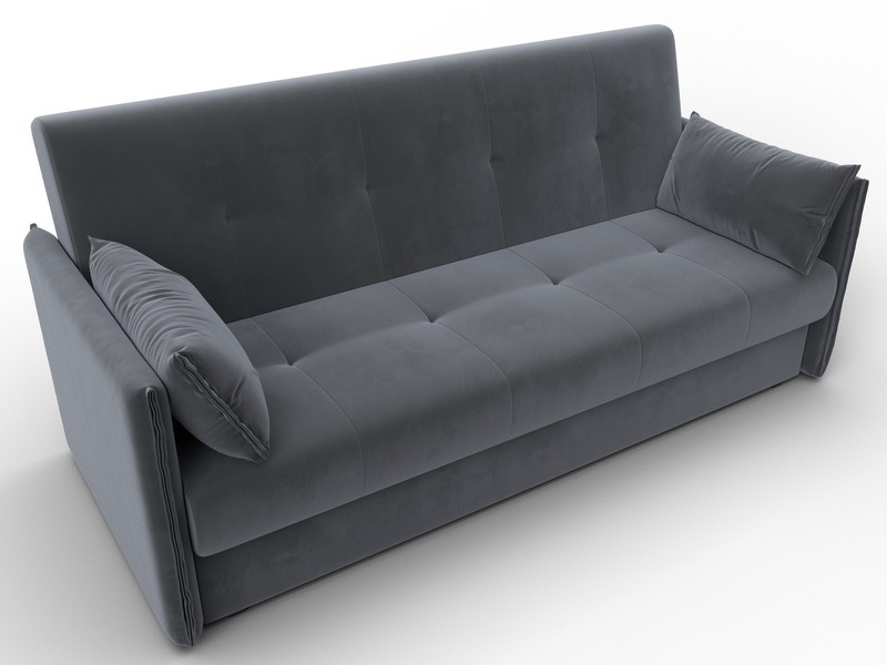 Диван-книжка Лига-018, Велюр, SEVEN 17 серый