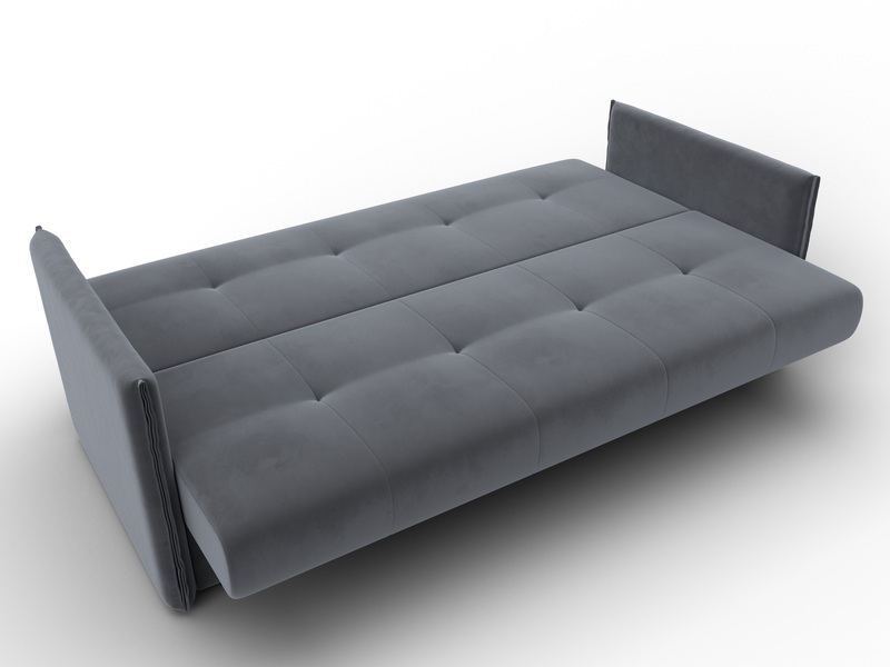 Диван-книжка Лига-018, Велюр, SEVEN 17 серый