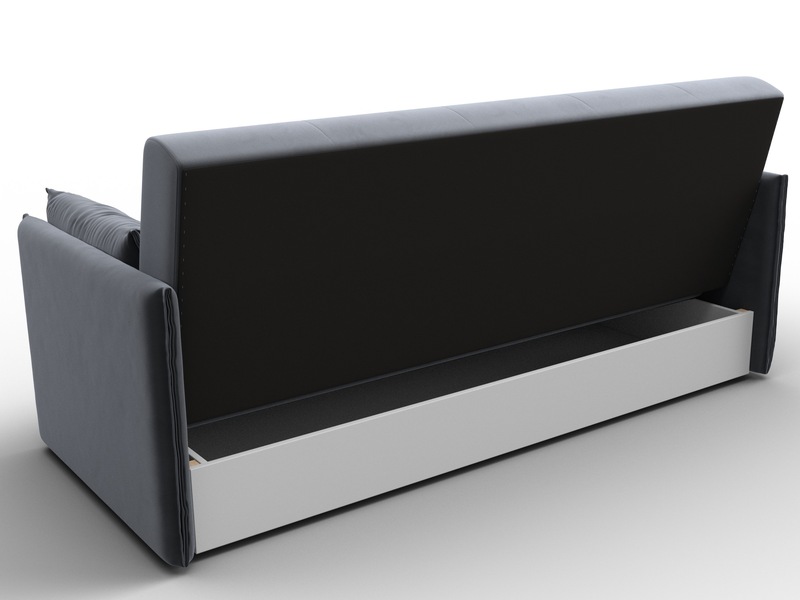 Диван-книжка Лига-018, Велюр, SEVEN 17 серый