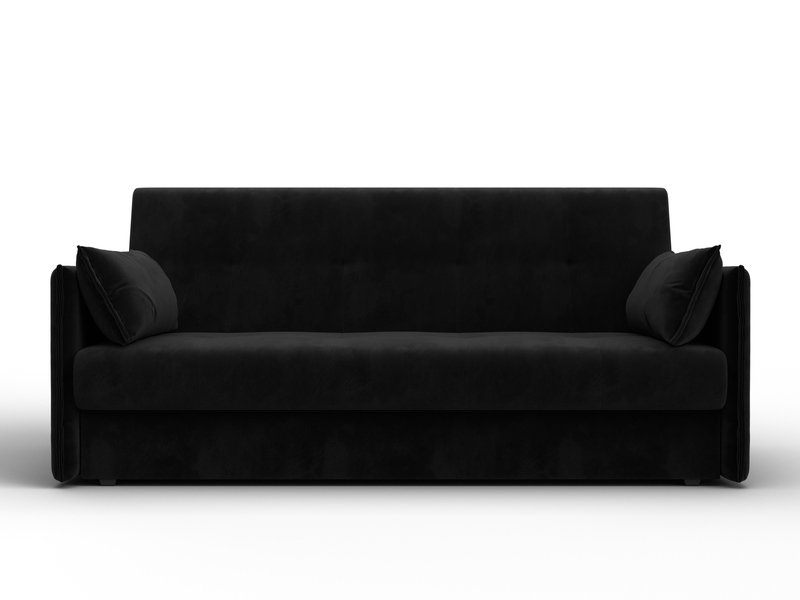 Диван-книжка Лига-018, Велюр, SEVEN 35 черный