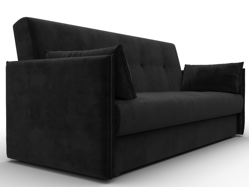 Диван-книжка Лига-018, Велюр, SEVEN 35 черный