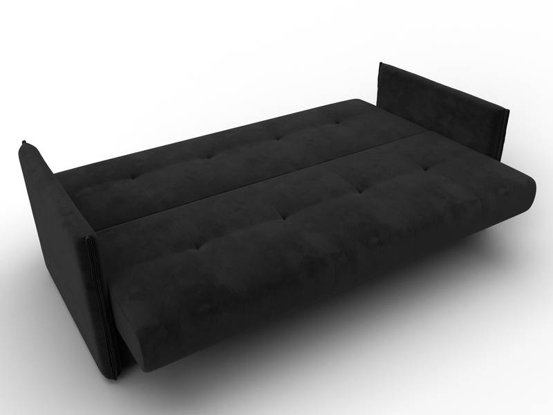 Диван-книжка Лига-018, Велюр, SEVEN 35 черный