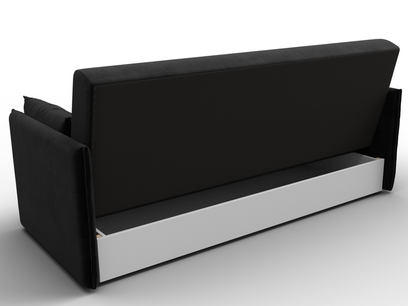 Диван-книжка Лига-018, Велюр, SEVEN 35 черный