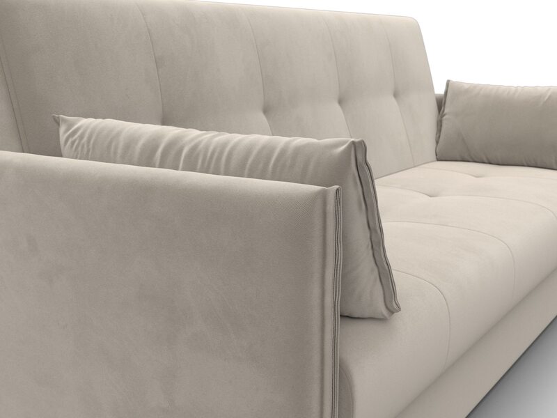 Диван-книжка Лига-018, Микровельвет, Бежевый