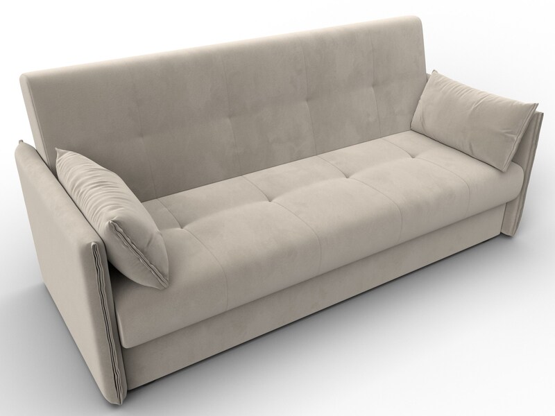 Диван-книжка Лига-018, Микровельвет, Бежевый