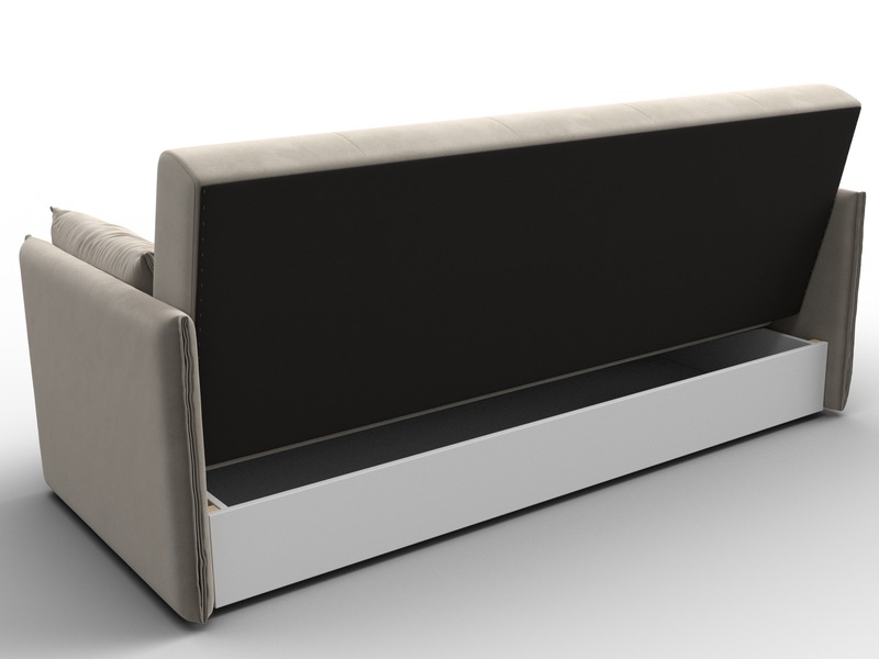 Диван-книжка Лига-018, Микровельвет, Бежевый