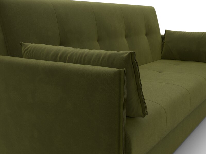 Диван-книжка Лига-018, Микровельвет, Зеленый