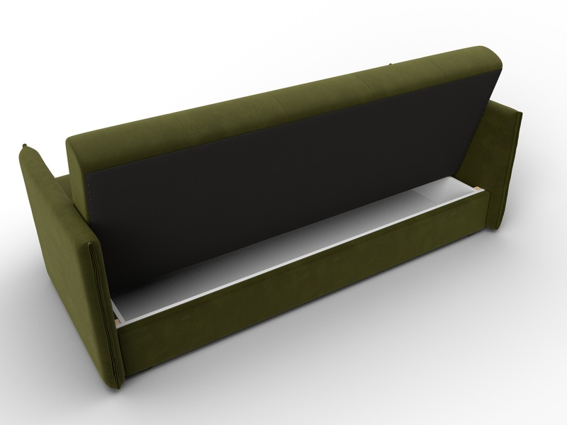 Диван-книжка Лига-018, Микровельвет, Зеленый