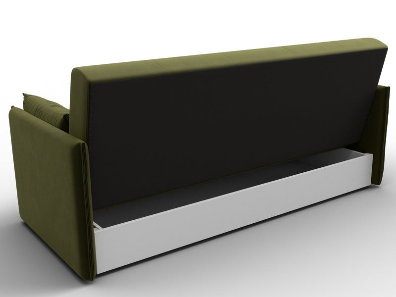 Диван-книжка Лига-018, Микровельвет, Зеленый