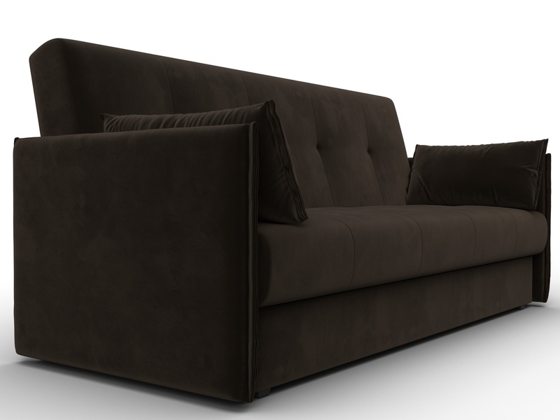 Диван-книжка Лига-018, Микровельвет, Коричневый