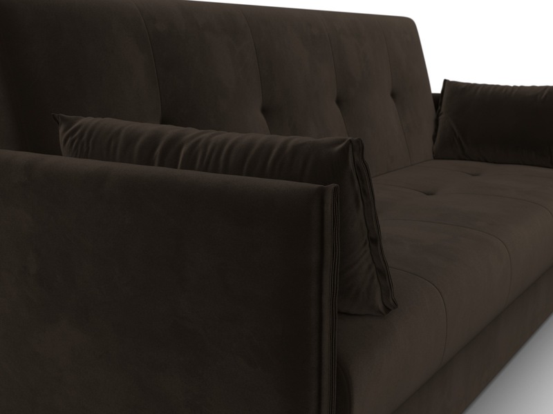 Диван-книжка Лига-018, Микровельвет, Коричневый