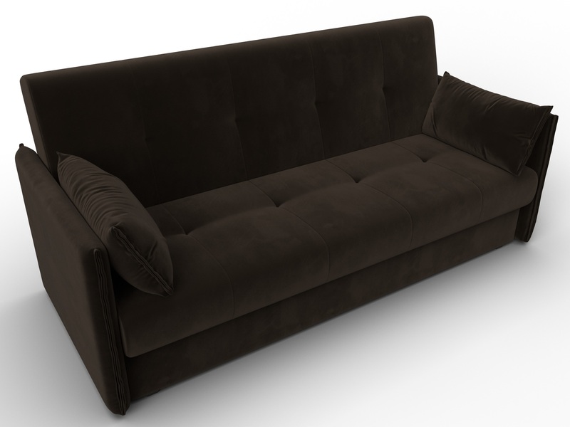 Диван-книжка Лига-018, Микровельвет, Коричневый