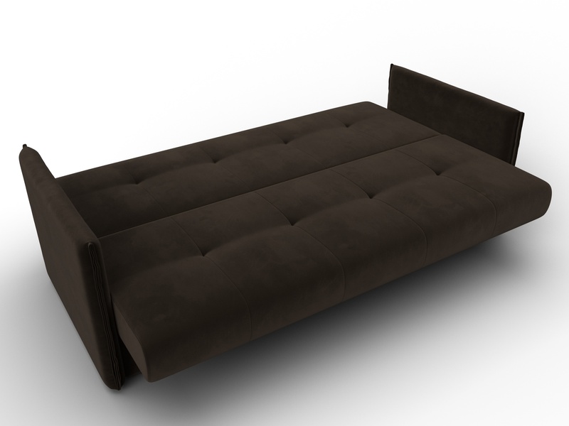 Диван-книжка Лига-018, Микровельвет, Коричневый