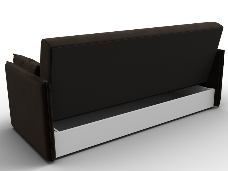 Диван-книжка Лига-018, Микровельвет, Коричневый