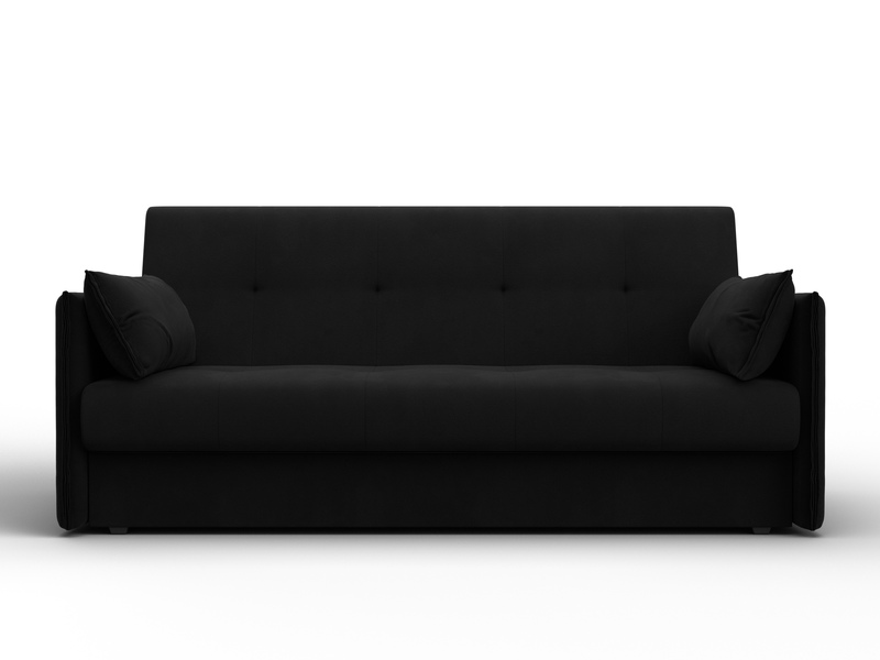 Диван-книжка Лига-018, Микровельвет, Черный