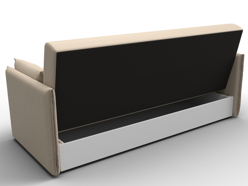 Диван-книжка Лига-018, Экокожа, Бежевый