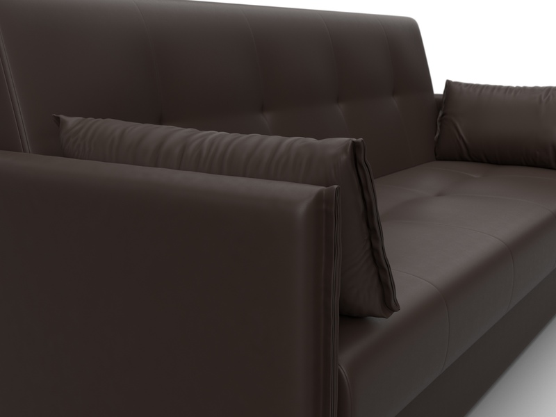 Диван-книжка Лига-018, Экокожа, Коричневый