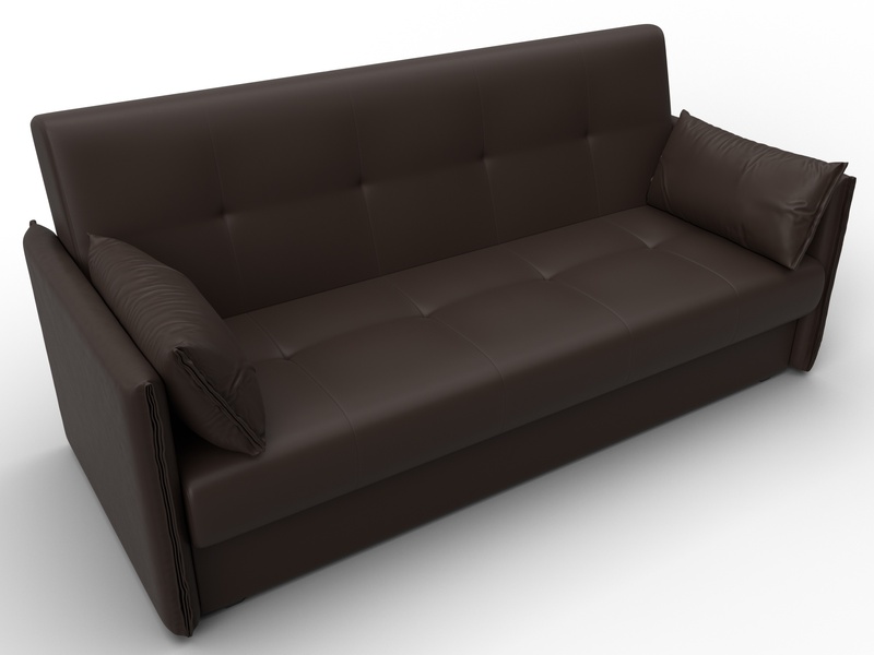 Диван-книжка Лига-018, Экокожа, Коричневый