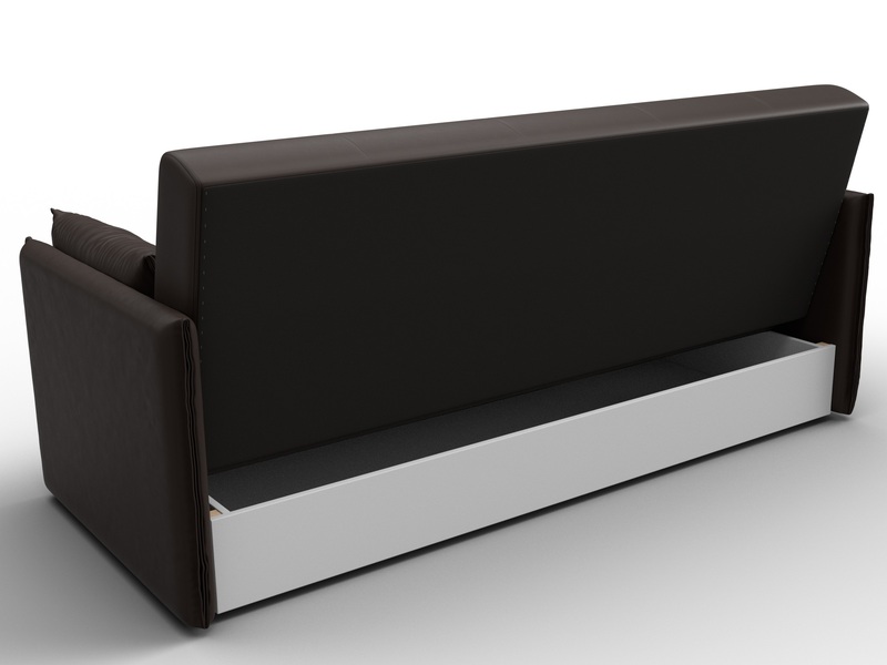 Диван-книжка Лига-018, Экокожа, Коричневый