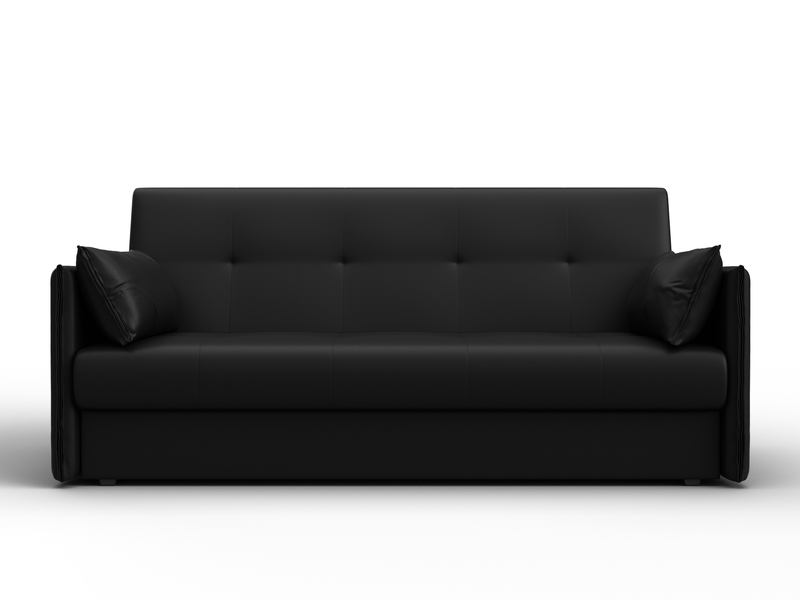 Диван-книжка Лига-018, Экокожа, Черный