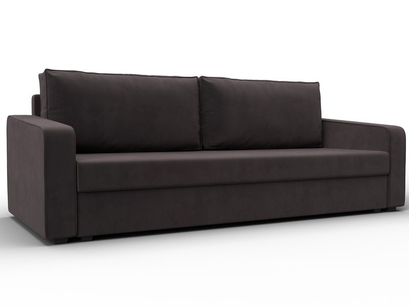 Диван прямой Лига-009, Велюр, SEVEN 727 коричневый