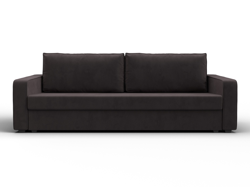 Диван прямой Лига-009, Велюр, SEVEN 727 коричневый