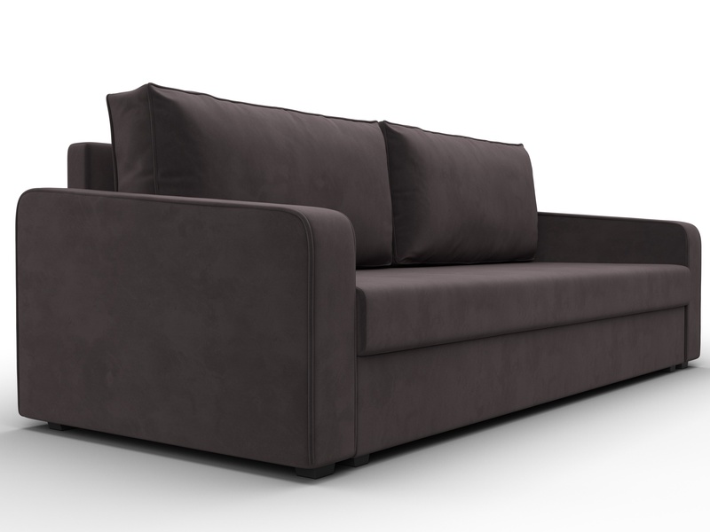 Диван прямой Лига-009, Велюр, SEVEN 727 коричневый