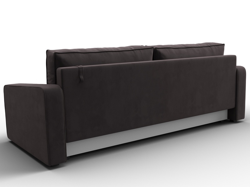 Диван прямой Лига-009, Велюр, SEVEN 727 коричневый