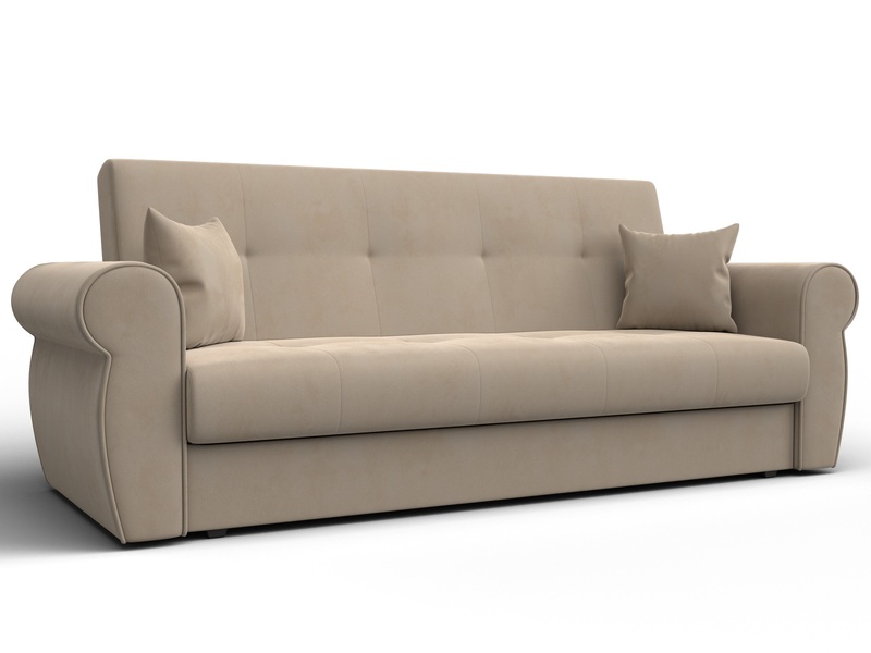 Диван-книжка Лига-019, Велюр, SEVEN 729 бежевый