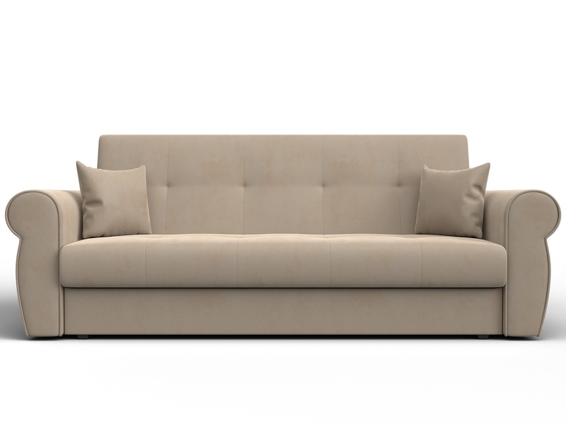 Диван-книжка Лига-019, Велюр, SEVEN 729 бежевый