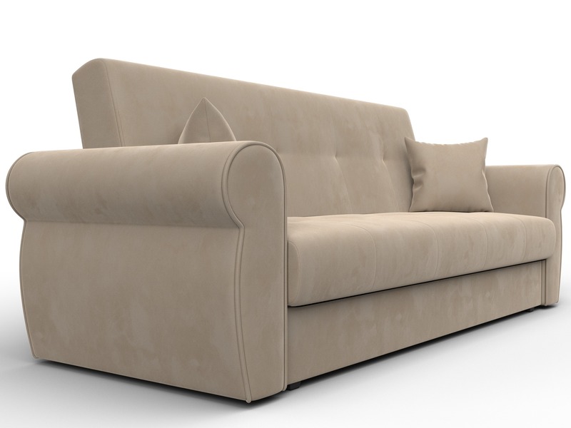 Диван-книжка Лига-019, Велюр, SEVEN 729 бежевый