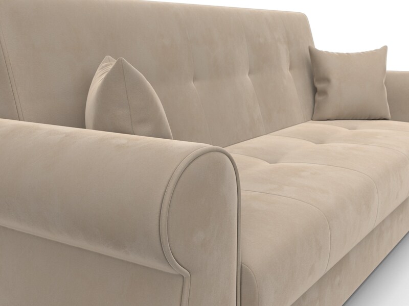 Диван-книжка Лига-019, Велюр, SEVEN 729 бежевый