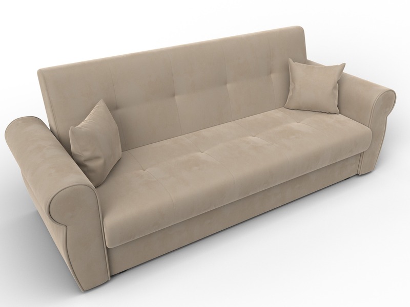 Диван-книжка Лига-019, Велюр, SEVEN 729 бежевый