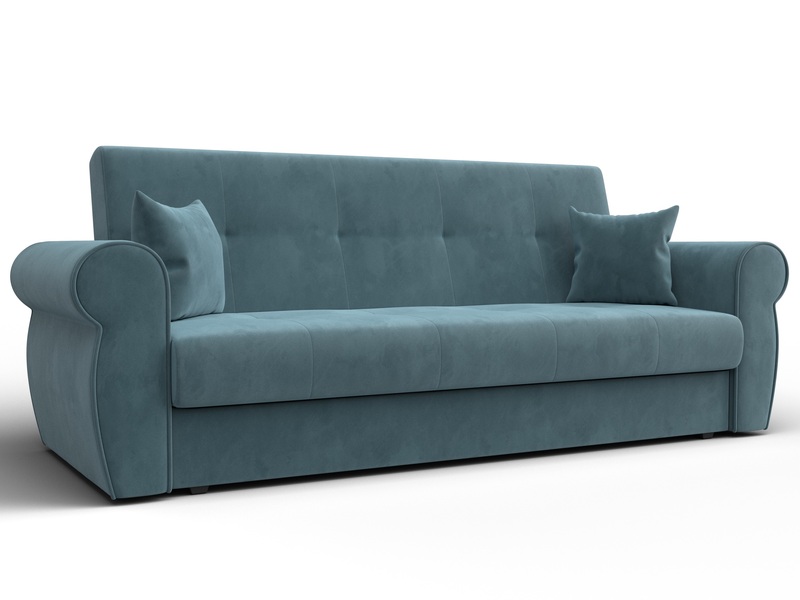 Диван-книжка Лига-019, Велюр, SEVEN 113 бирюзовый