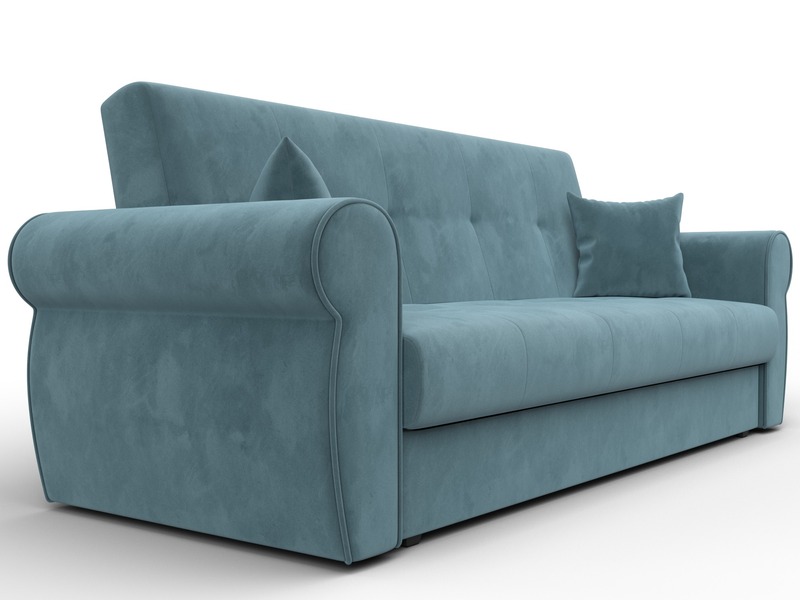 Диван-книжка Лига-019, Велюр, SEVEN 113 бирюзовый