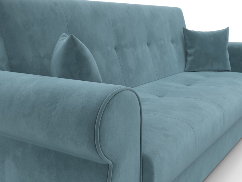 Диван-книжка Лига-019, Велюр, SEVEN 113 бирюзовый