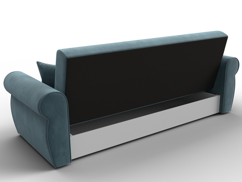 Диван-книжка Лига-019, Велюр, SEVEN 113 бирюзовый