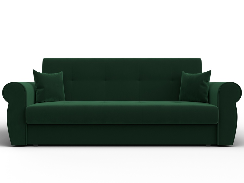 Диван-книжка Лига-019, Велюр, SEVEN 626 зеленый