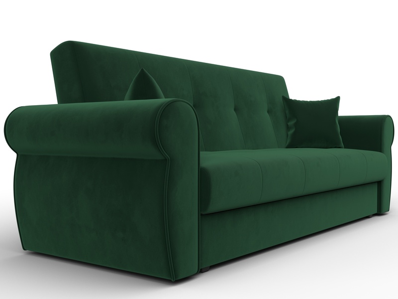 Диван-книжка Лига-019, Велюр, SEVEN 626 зеленый