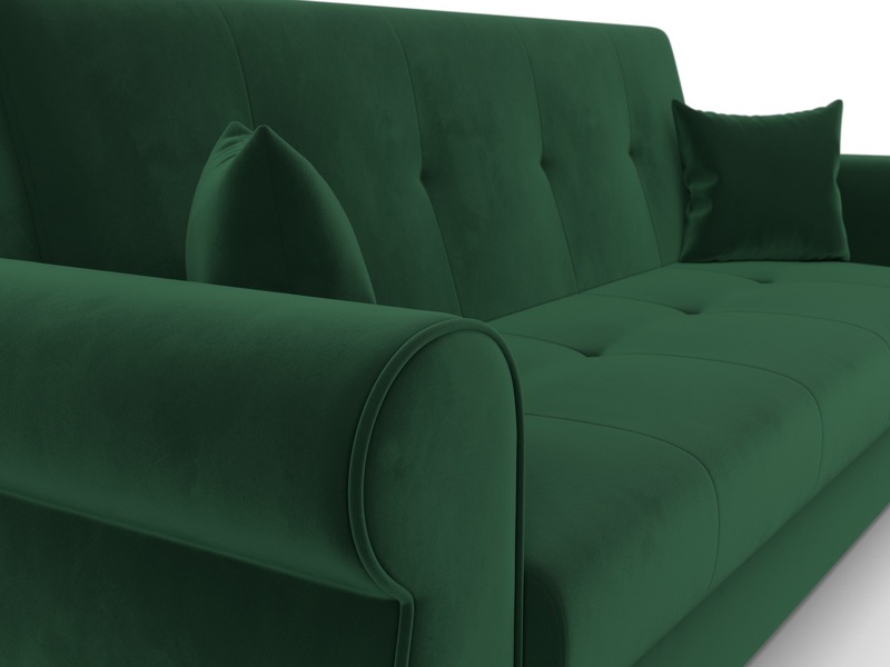 Диван-книжка Лига-019, Велюр, SEVEN 626 зеленый