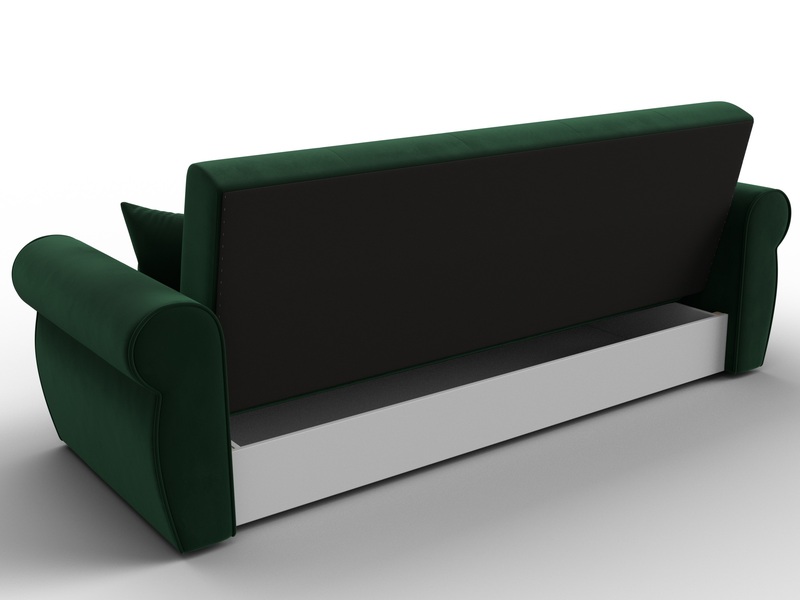 Диван-книжка Лига-019, Велюр, SEVEN 626 зеленый