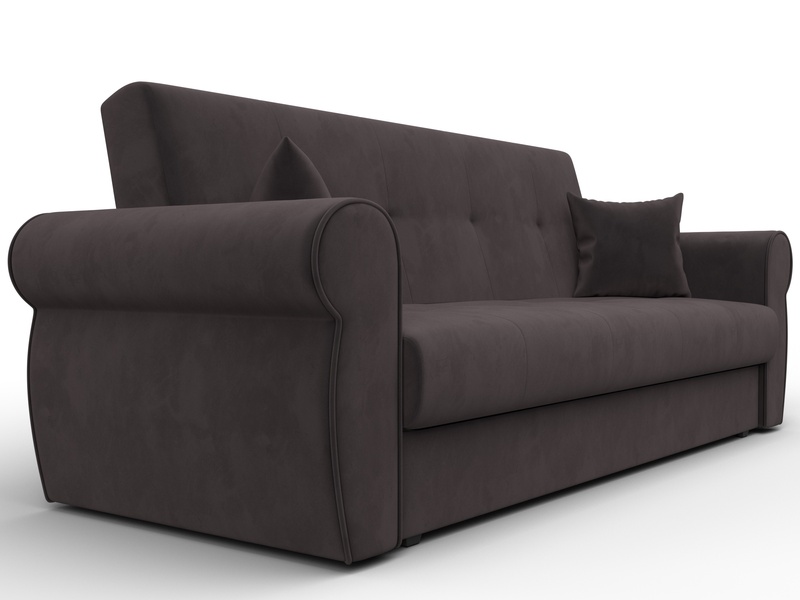 Диван-книжка Лига-019, Велюр, SEVEN 727 коричневый