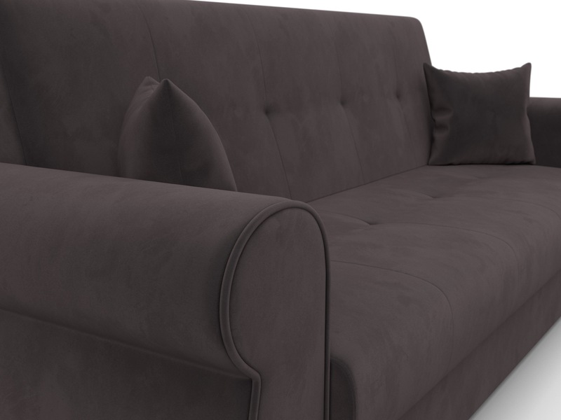 Диван-книжка Лига-019, Велюр, SEVEN 727 коричневый