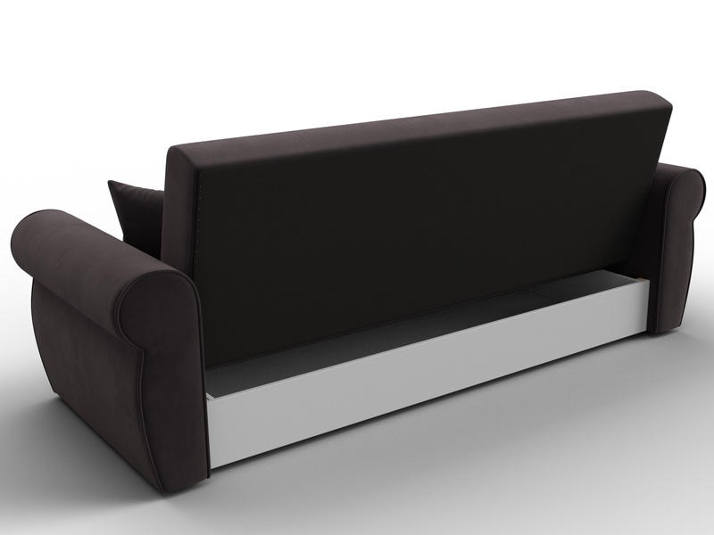 Диван-книжка Лига-019, Велюр, SEVEN 727 коричневый